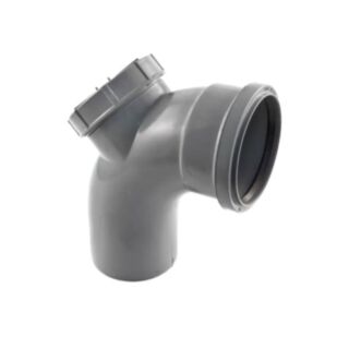 Solvent Weld Soil 92.5° Access Bend Double Socket PVCu Grey Olive 110mm