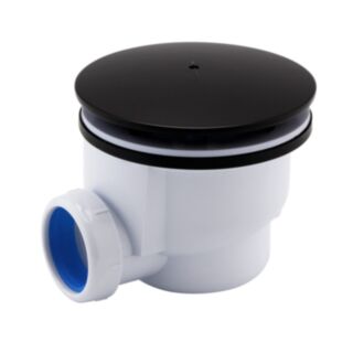 JTP Vos Shower Waste Matt Black 108x110mm