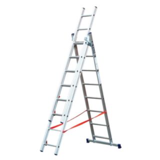 TB Davies EN131 STILO Combination Ladder With Stabilising Bar Aluminium 2.30mtr To 5.10mtr