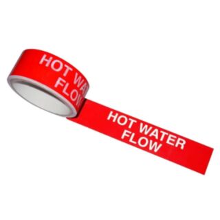 Regin Hot Water Flow Identification Tape 38mm x 33mtr