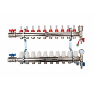 Hetta Pre-Assembled 10 Port Manifold Nickel Plated