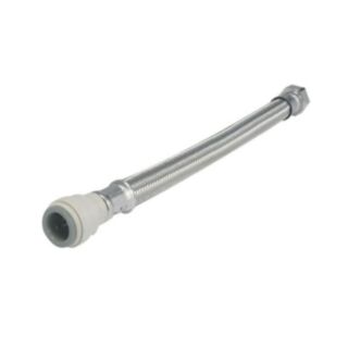 Flexible Braided Tap Connector To Speedfit 15mm x ½ x 1000mm