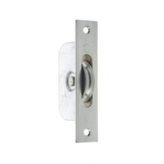 Frelan Jedo Sash Pulley Roller With Rectangular Plate Satin Chrome 118x26mm