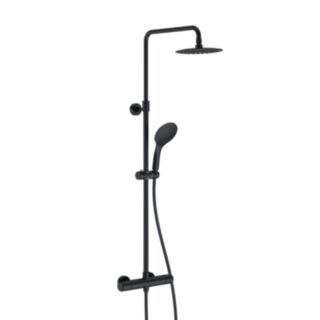 JTP Vos Cool Touch Thermostatic Valve Shower Set Matt Black