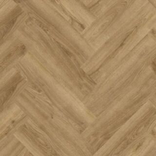 Elka Unizip Herringbone LVT Luxury Rigid Core Vinyl Flooring Kentucky Oak Honey Brown 6x126x630mm 0.794m²
