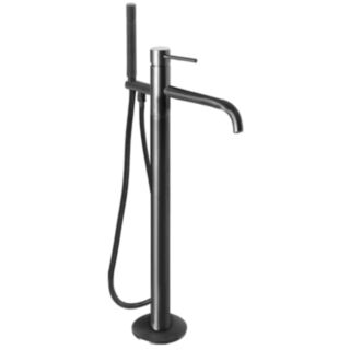 JTP Vos Floor Standing Bath Shower Mixer Set Brushed Black
