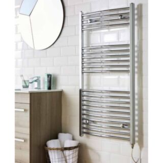 Kartell K-Rad Curved Electric Towel Rail Chrome 150W 500x800mm