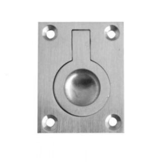 All Bees Ring Pull Flush Satin Chrome 38x50mm