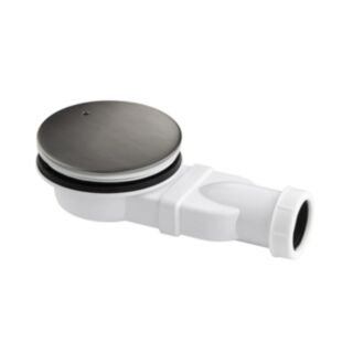 JTP Vos Slim Shower Waste Brushed Black 90x225mm