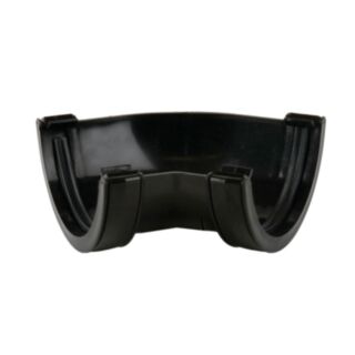 Half Round Gutter 135° Angle Bend Black 112mm