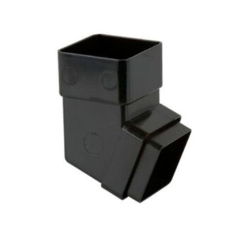 Square Downpipe 112.5° Offset Bend Black 65mm