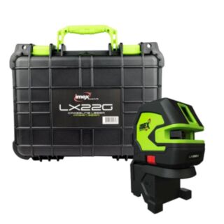 Imex LX22G Series II Crossline Green Beam Laser With 5.2Ah Battery, Alkaline Batteries, Magnetic Bracket & Carry Case
