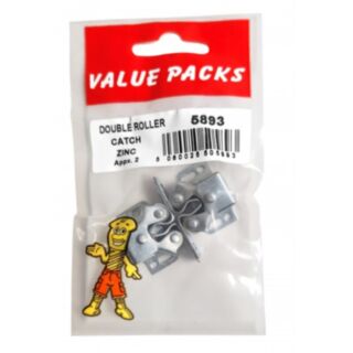 Fastpak Value Pack Double Roller Catch Zinc 2pk