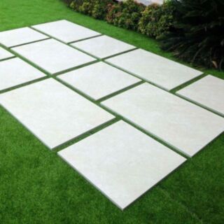 Quartz Porcelain Paving Slab White 20x600x600mm 0.72m² 2pk