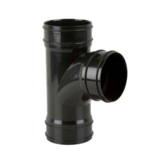 Solvent Weld Soil 92.5° Single Branch Triple Socket PVCu Black 110mm