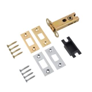 Eclipse Tubular Mortice Deadbolt HD Satin Chrome Plated/Polished Brass 76mm