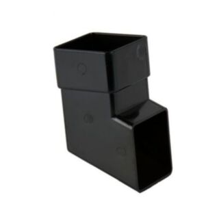 Square Downpipe Shoe Black 65mm