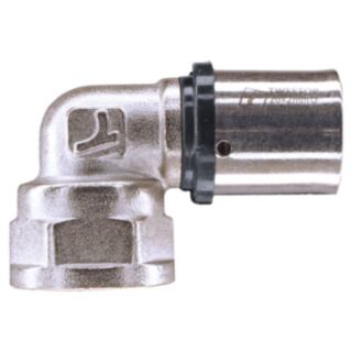Tweetop Press Fit To Female Iron 90° Elbow Adaptor Brass 16mm x ½