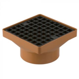 Underground Square Hopper Solvent Socket With Drain Grid 160x160x110mm