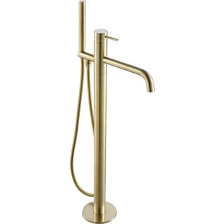 JTP Vos Floor Standing Bath Shower Mixer Set Brushed Brass