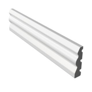 Freefoam 18x70mm Ogee Architrave PVC White 5.3mtr