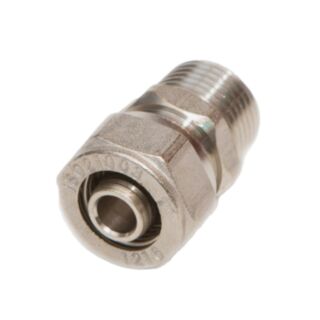 Hetta Underfloor Heating Male Iron Connector 16mm x ½
