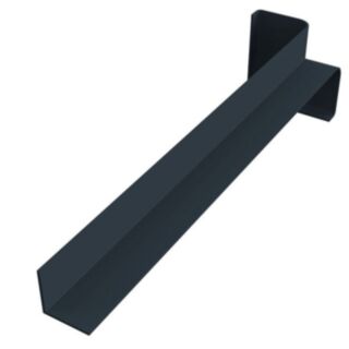 Fascia Single Leg Internal Corner Woodgrain Black Ash 42x300mm