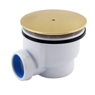 JTP Vos Shower Waste Brushed Brass 108x110mm
