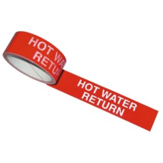 Regin Hot Water Return Identification Tape 38mm x 33mtr