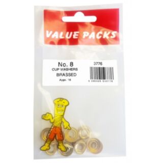 Fastpak Value Pack Cup Washer Brass No.8 16pk