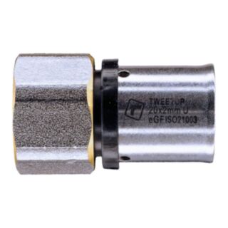 Tweetop Press Fit To Female Iron Adaptor Brass 16mm x ½