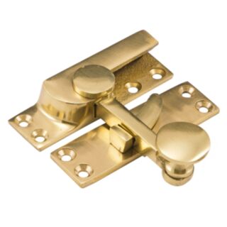 Eclipse Quadrant Pattern Sash Fastener Polished Brass
