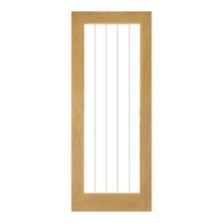 Deanta Ely Solid Core Door 1L Full Glazed Prefinished Oak 35x610x1981mm