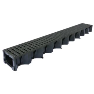 ACO HexDrain Channel & Grate PVC Black 1000mm