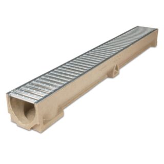 ACO RainDrain Channel With Galvanised Steel Grate 118x97x1000mm