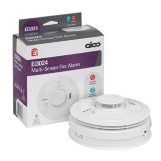 Aico Ei3024 Multi Sensor Fire Alarm Mains Powered With 10 Year Rechargeable Lithium Back-Up Battery