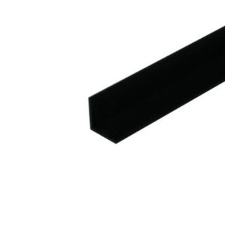 Angle Equal Sided PVC Black 1.5x20x20mm x 1mtr