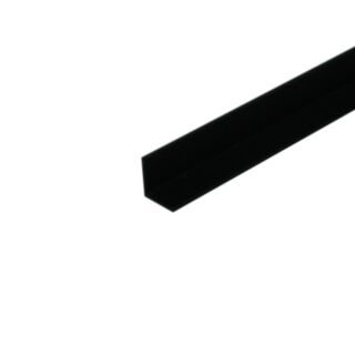 Angle Equal Sided PVC Black 1x15x15mm x 1mtr