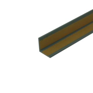 Angle Equal Sided Self Adhesive PVC Inox S Steel Effect 1.5x20x20mm x 1mtr