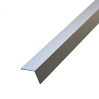 Angle Unequal Sided Anodised Aluminium Silver 1.5x20x25mm x 1mtr