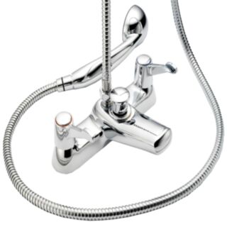 Araya Quarter Turn Lever Bath Shower Mixer Chrome Kit