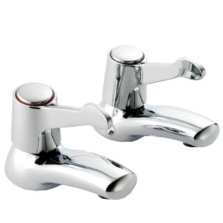 Araya Quarter Turn Lever Bath Taps Chrome