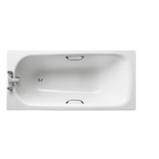 Armitage Shanks Sandringham 21 Bath 2 Tap Hole With Chrome Plated Grips & Anti Slip 700x1500mm