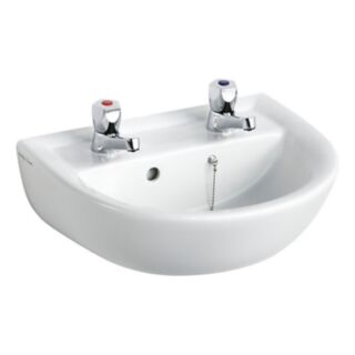 Armitage Shanks Sandringham 21 Handrinse Washbasin 2 Tap Hole 450mm