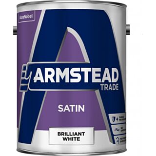 Armstead Trade Satin Paint Brilliant White 5ltr
