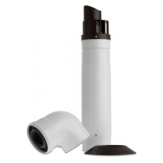 BAXI Multifit Standard Horizontal Flue Telescopic Black 60/100mm