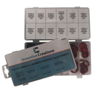 BOX D Fibre & Rubber Washer 175pce Set