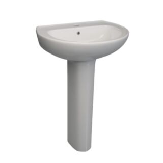 Basin 2 Go 1 Tap Hole Basin With Pedestal Set