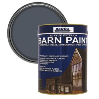 Bedec Barn Paint Satin Battleship Grey 5ltr
