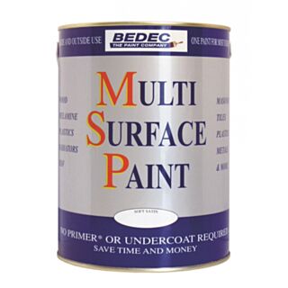 Bedec Multi Surface Paint Soft Satin Black 2.5ltr